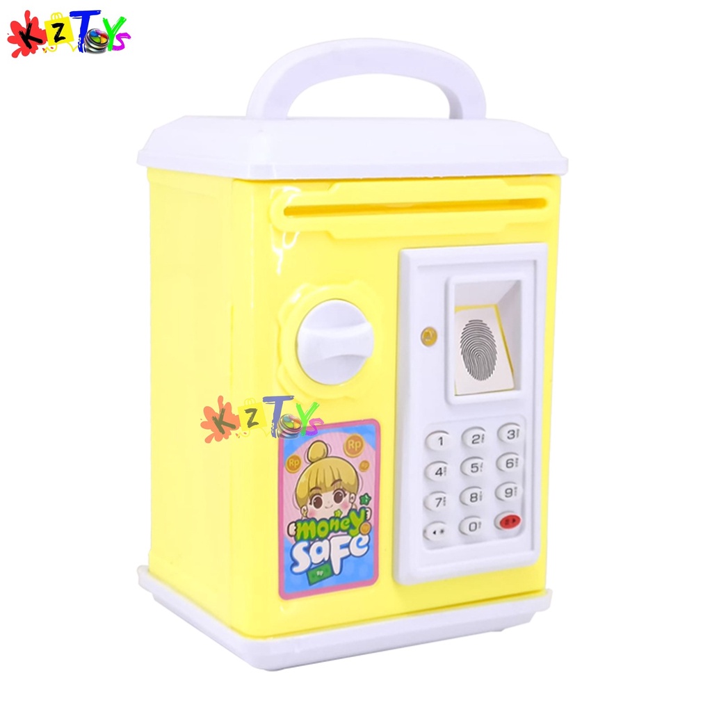 CELENGAN FINGERPRINT MAINAN CARTOON BANK EDUKASI MONEY SAFE BOX