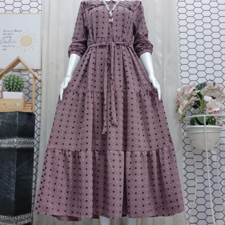 BOOMING DRESS CRINKLE URAGIRI TIMBUL/GAMIS CRINKLE URAGIRI TERBARU