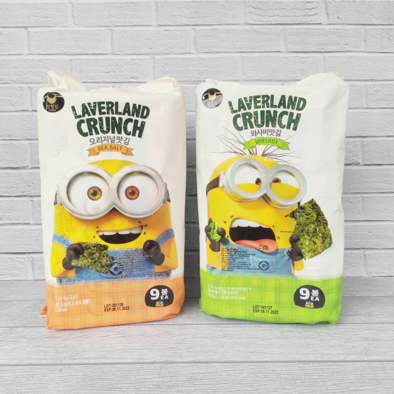 

Laverland Crunch Rumput Laut Wasabi Seasalt 1 Pack isi 9 Vegan