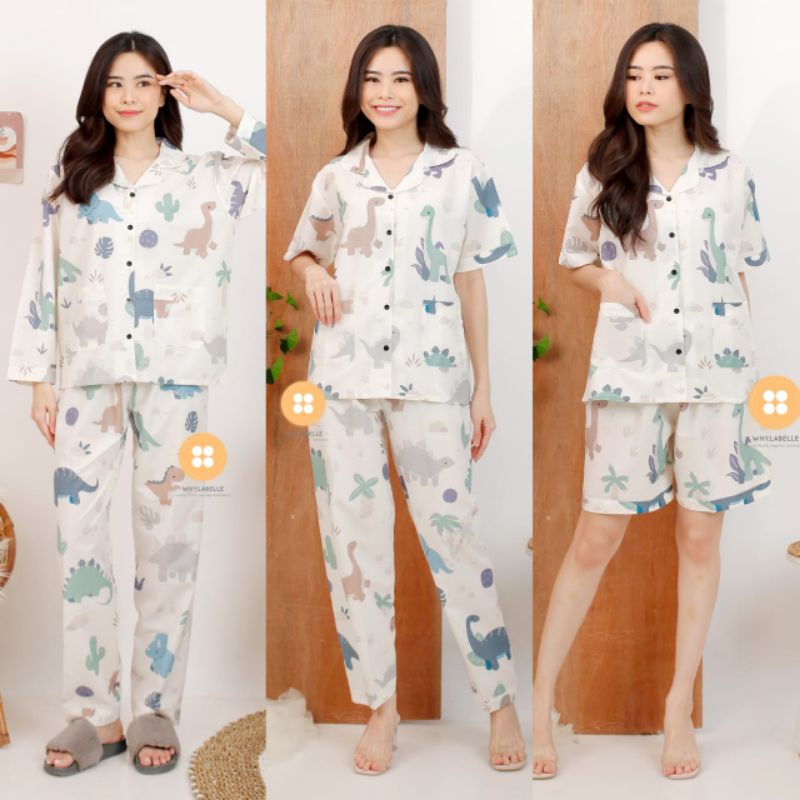 baju tidur piyama motif DINO