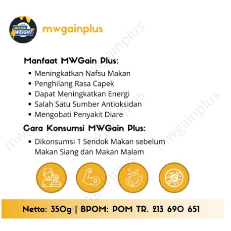 MW GAIN PLUS - Madu Penggemuk Badan Herbal Terbaik