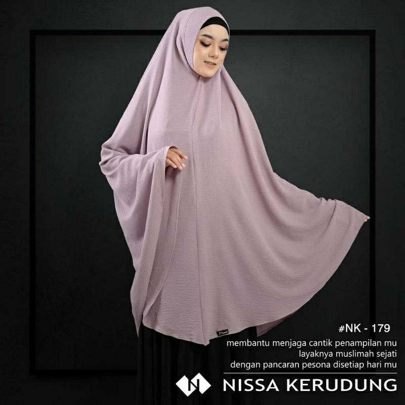 khimar bergo syar'i Original NISSA KRUDUNG (( NISSA  CRINCKLE JUMBO PED  XXXXL  ))