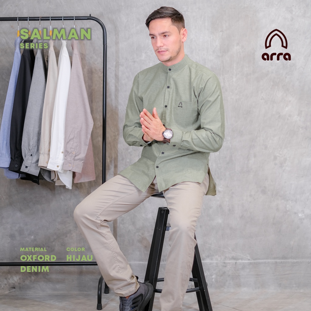 Baju Koko Kurta Pria Dewasa Lengan Panjang Arra Salman