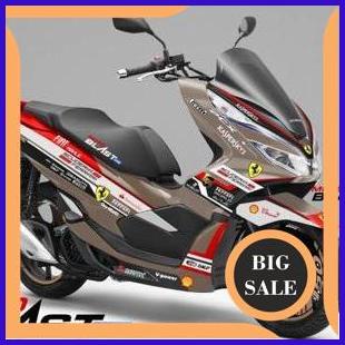 perkakas Decal Stiker Honda PCX 150 GOLD FERRARI RED 140ZZ3