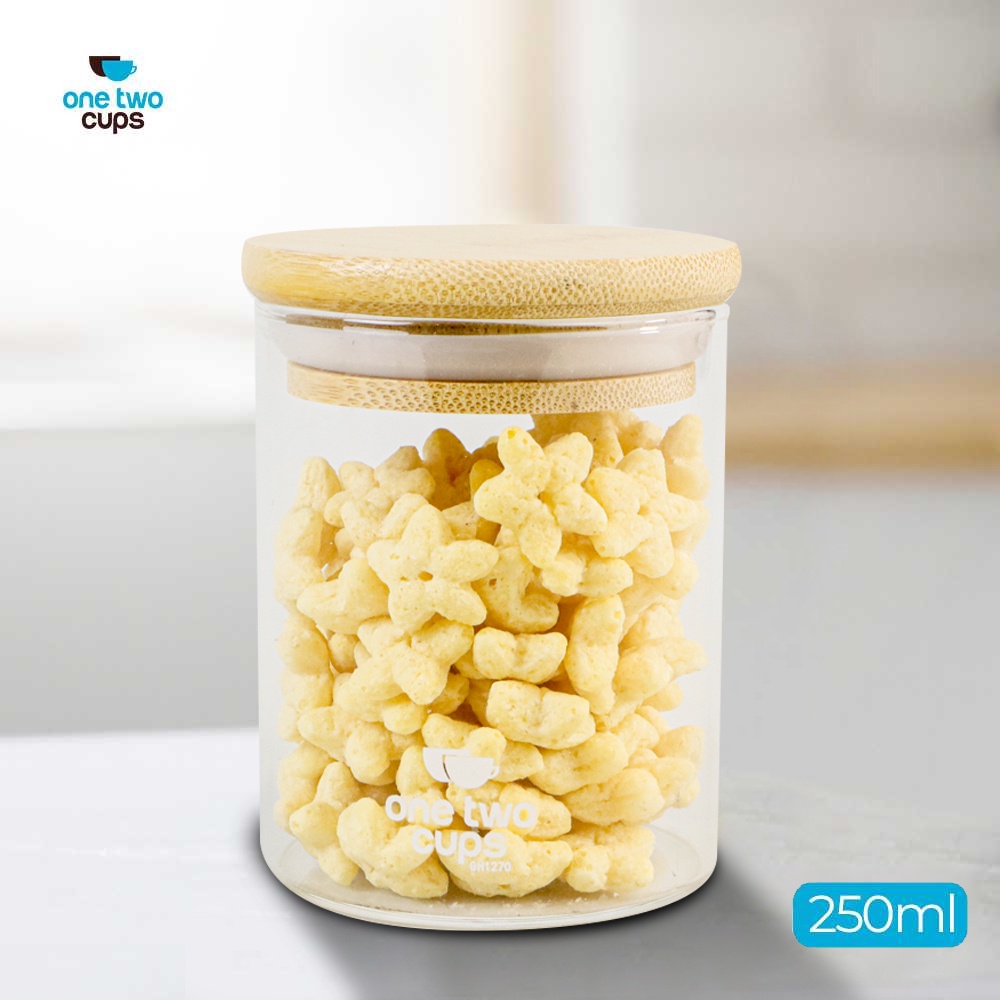 Toples Kaca Penyimpanan Makanan Borosilicate Glass Storage Jar 250ml - GH1270 - 7RHZSLTP Transparent