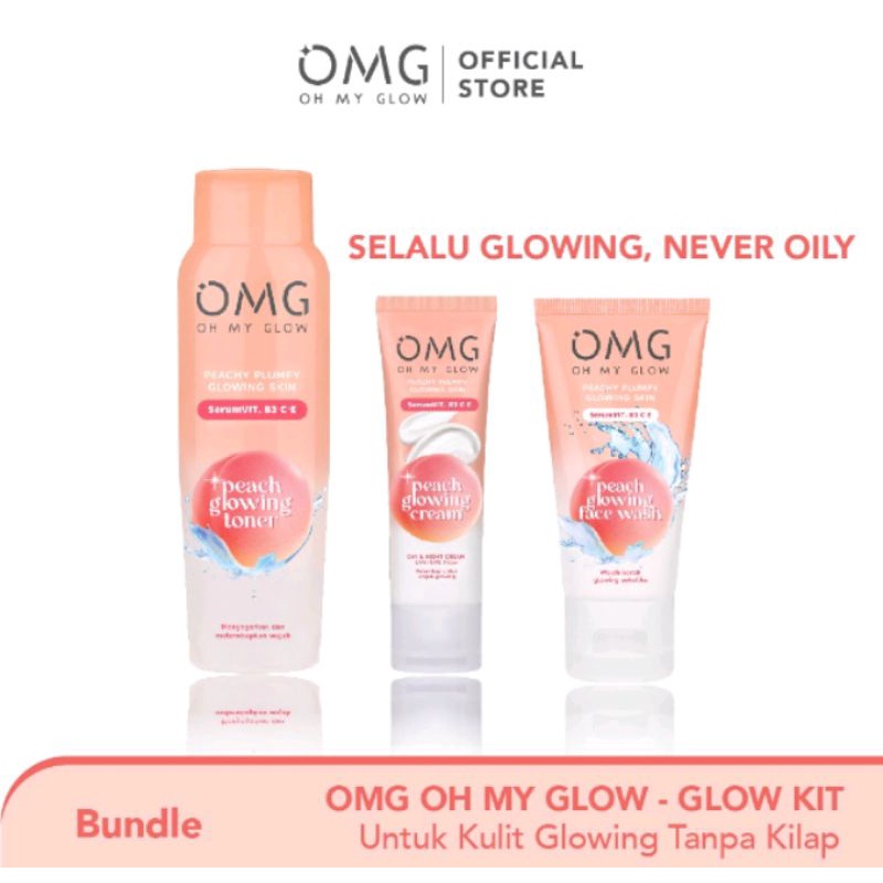 Toner, moisturizer/day cream/pelembab/serum acne OMG paket skincare kojie san