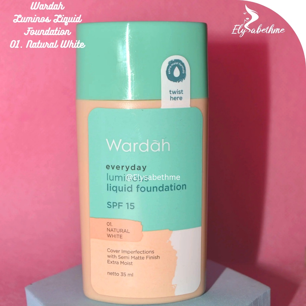 ✿ELYSABETHME✿ 🅆 🄰 🅁 🄳 🄰 🄷 Wardah luminous foundation alas bedak full coverage menutup noda dan jerawat kosmetik halal