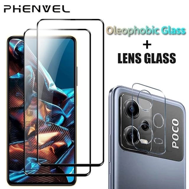 POCO X5 5G TEMPERED GLASS 2IN1 FULL LAYAR &amp; KAMERA