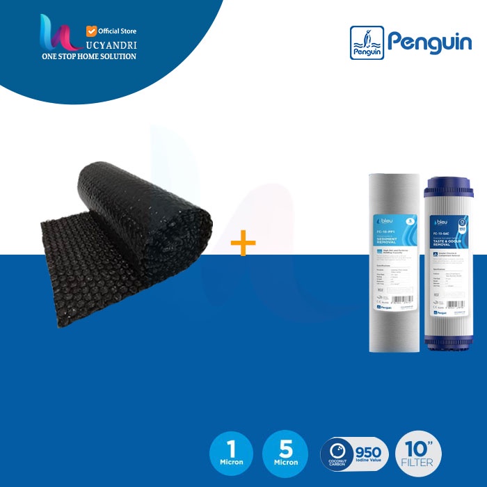 Paket Catridge 10 Penguin PP &amp; GAC Filter Kotoran Penjernih Air ISI 2 Pcs