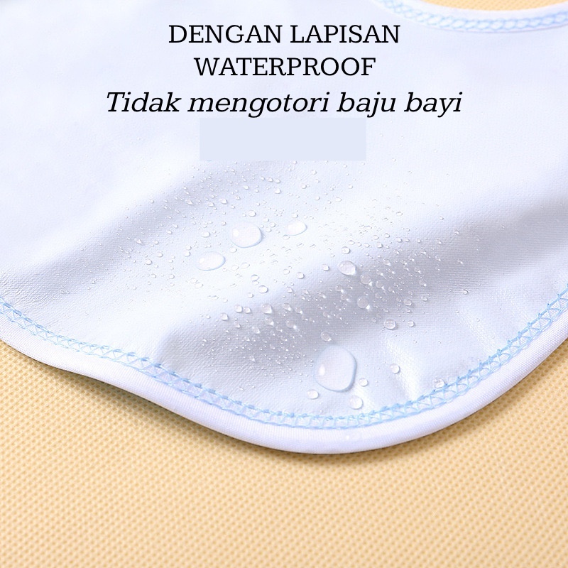 Celemek Bayi Clemek Makan Baby Slabber Bayi Bib Kain Handuk Cemek Makanan Air Liur Waterproof Batita Balita Anak Laki Laki Perempuan ACK38