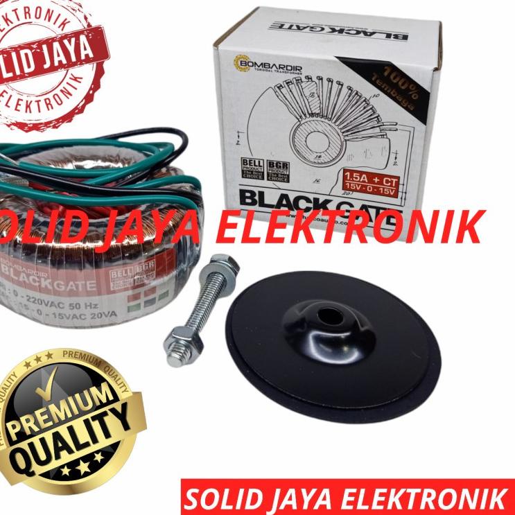 ☑ TRAFO BLACKGATE TOROID 1,5A 15V CT BOMBARDIR BLACKGATE TRAVO DONUT 1.5A 15 V CT 15 VOLT V TRAVO TO