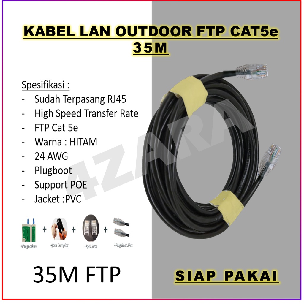 Kabel LAN OUTDOOR STP CAT5e 35Meter FTP 35M Outdoor 35 Meter