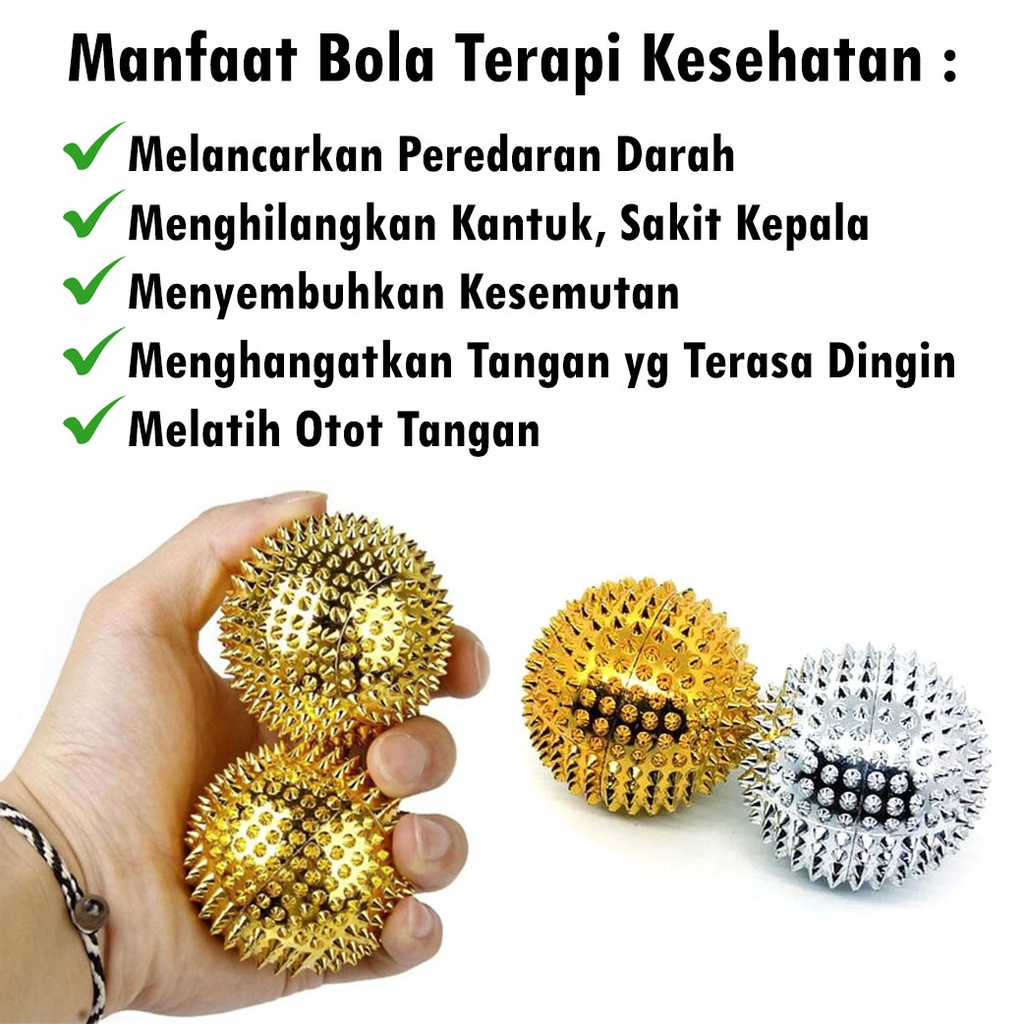 Bola Duri Magnet Kecil Alat Akupuntur Terapi Stroke Tangan