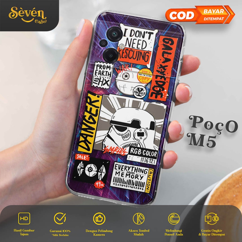 SEVEN Soft Case Poco M5 M5 Pro M5s M3 M3 Pro 5G - Casing Hp Poco M5 M5 Pro M5s M3 M3 Pro 5G - ( Star