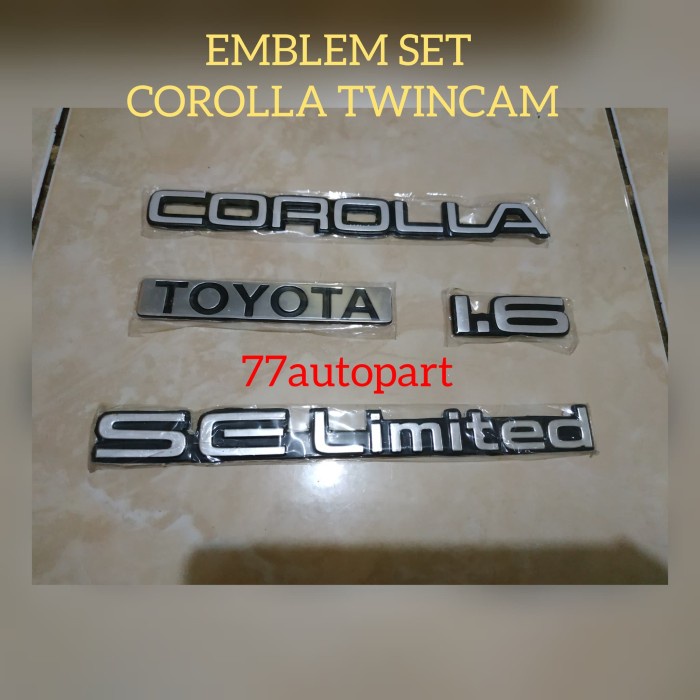 EMBLEM COROLLA TWINCAM SET
