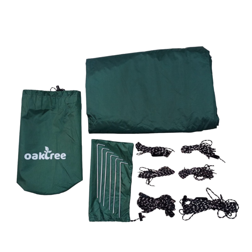 Flysheet Oaktree Rain Fly Tarp 3 x 3 Meter 210T PU3000MM