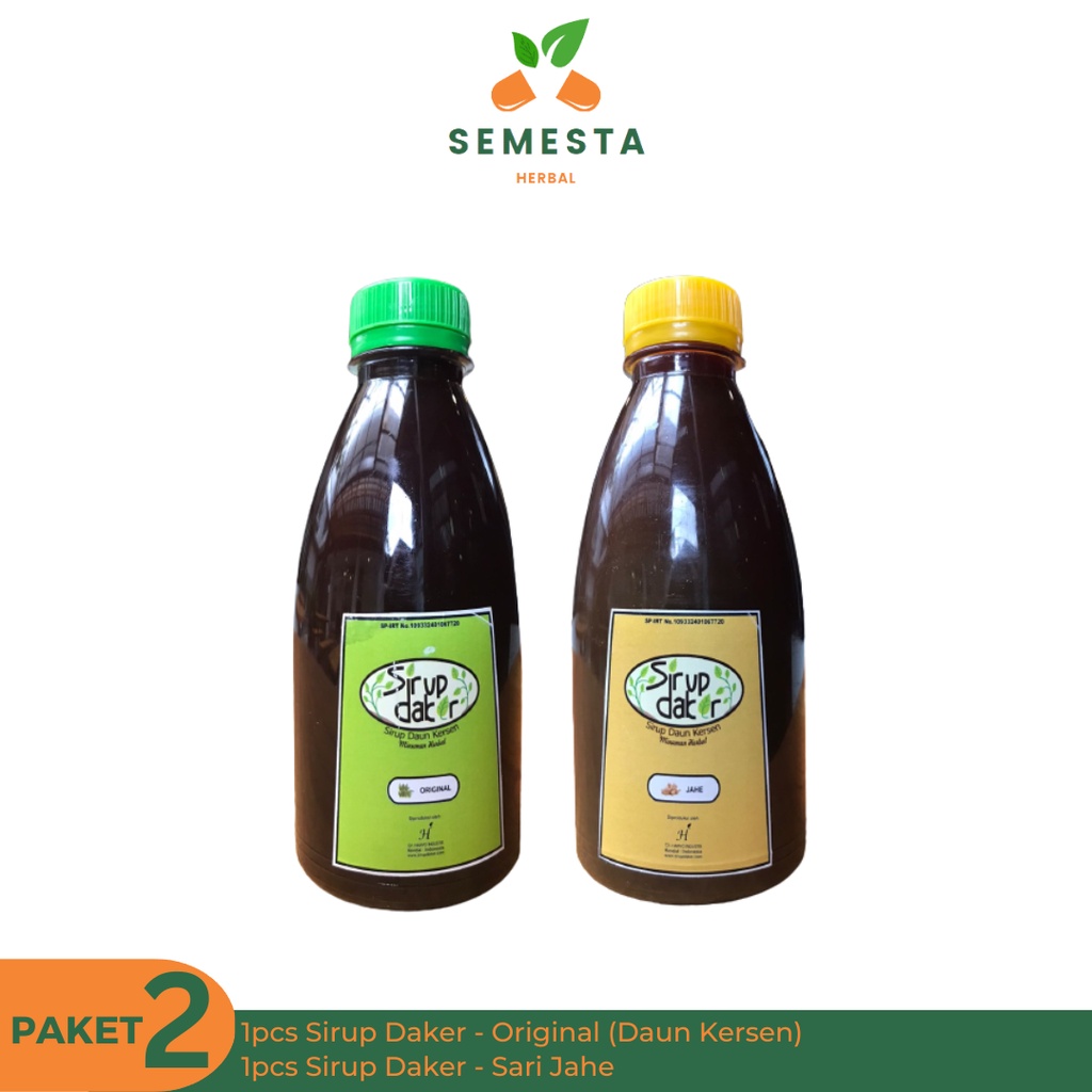 

[Paket Bundling] Sirup Daker Daun Kersen & Jahe - Minuman Tradisional & Herbal
