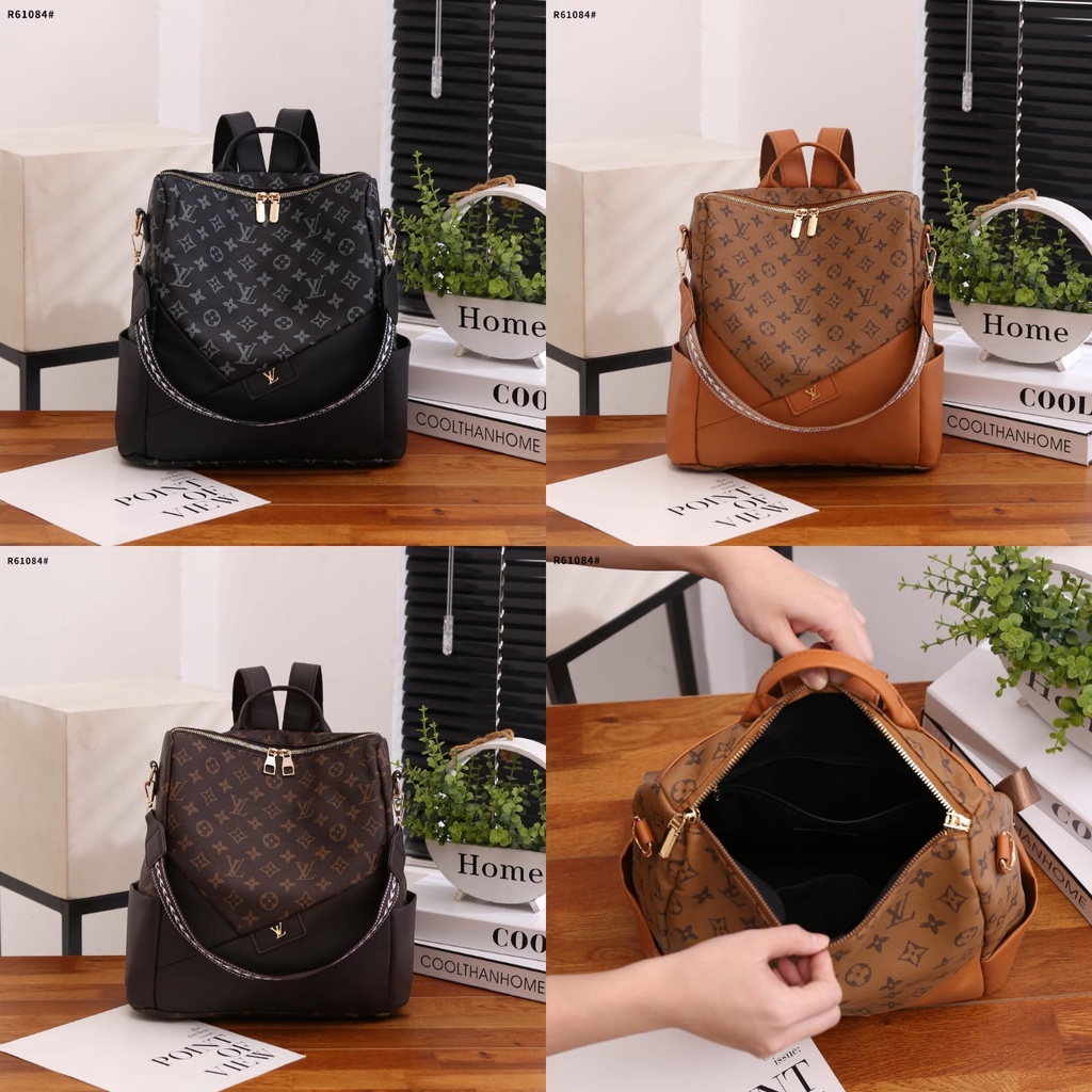 BAG Mono With Leather Backpack GHW R61084 R68847