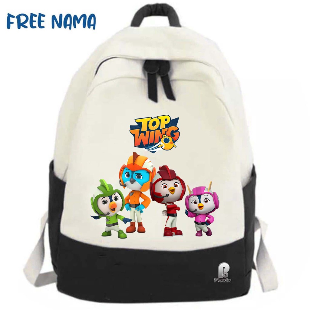 TAS RANSEL SEKOLAH BACKPACK ANAK MOTIF TOP WING UNISEX (FREE NAMA)