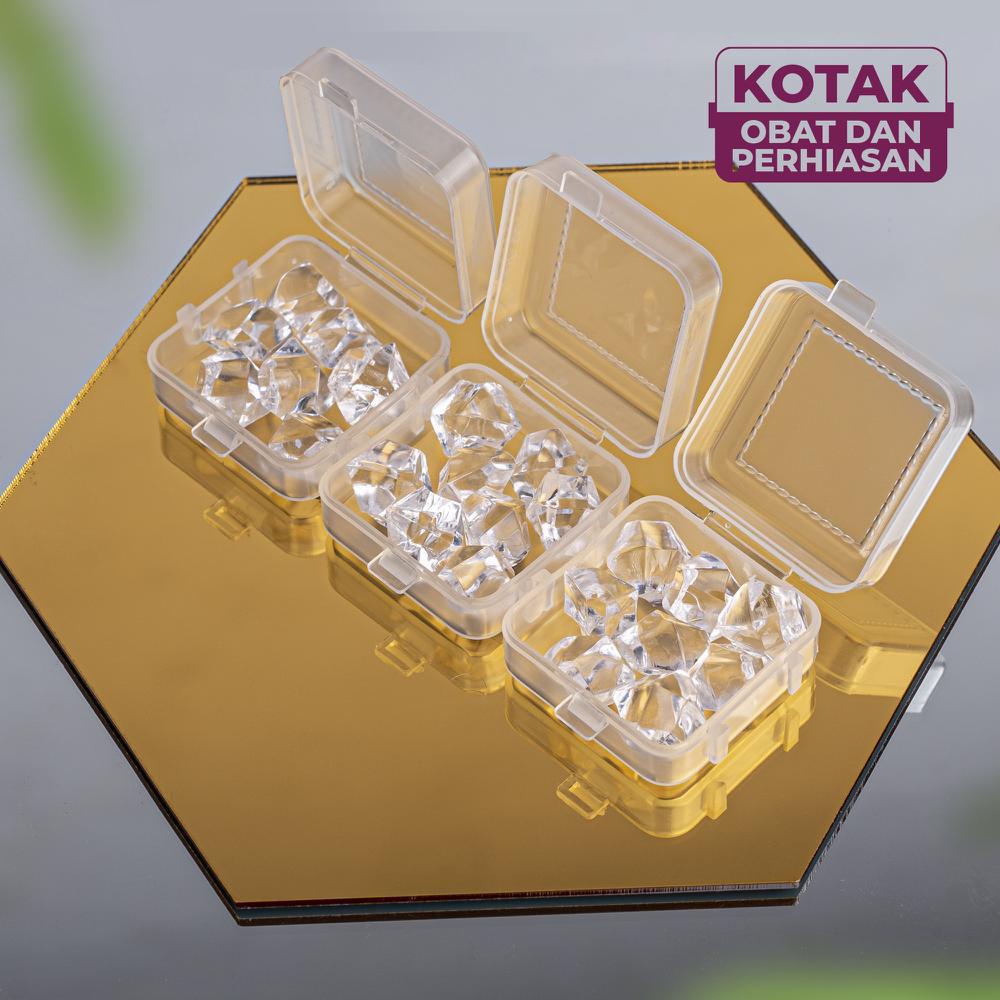 Kotak Mini Plastik Tempat Obat perhiasan Anting Memory Card Earplug Box Wadah Kecil Serbaguna