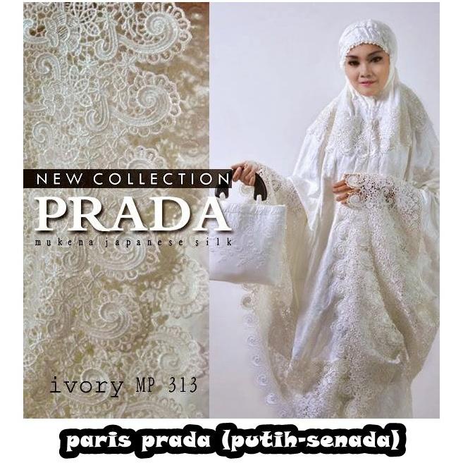 MUKENA BUSANA MUSLIM WANITA DEWASA PRADA BAHAN KAIN SUTRA