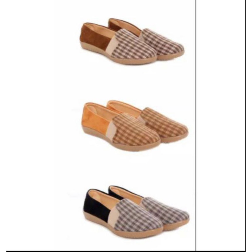 Alas cokoer -Sepatu Slip on Wanita dewasa Sepatu flat Kotak