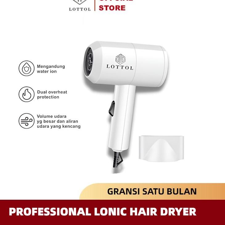 ♫ LOTTOL Alat Pengering Rambut Portable/Professional Ionic Hair Dryer ♥
