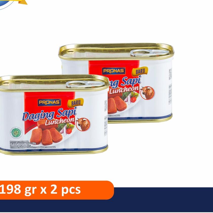 

☻ Pronas Luncheon Sapi 198 g kemasan bundling 2 pcs ✽
