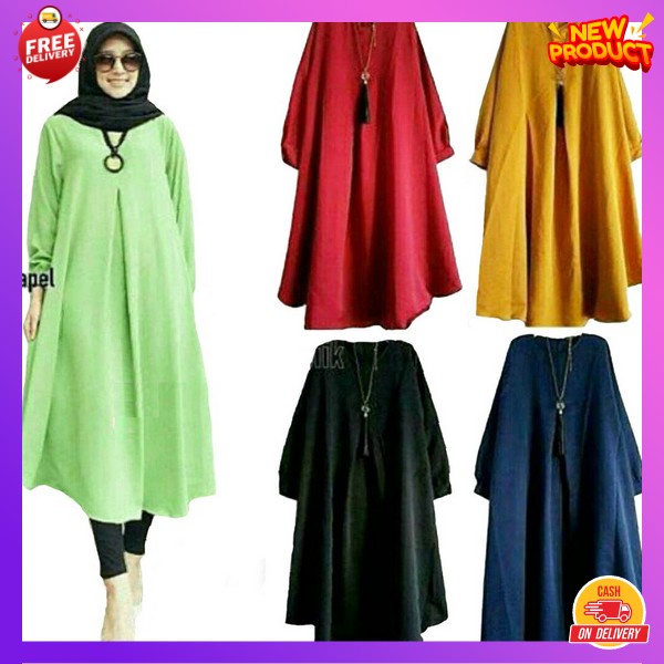 Tunik Wanita Dewasa Tonik Deres Tunik Remaja Wanita Dress Model Terbaru Baj Tuniq Kerja Kantor Thuni