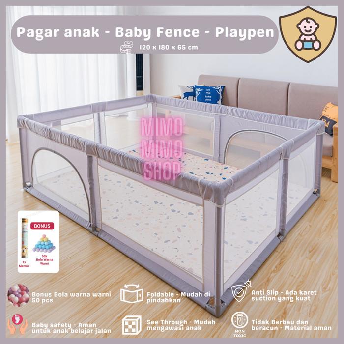 PAGAR BAYI ANAK / KOLAM TEMPAT BERMAIN MANDI BOLA - PLAYPEN PENGAMAN