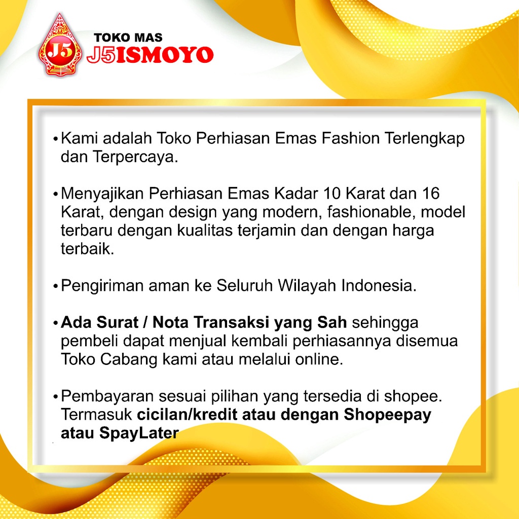 Gelang Emas 10 Karat Tali Mutiara Michi J5 Ismoyo