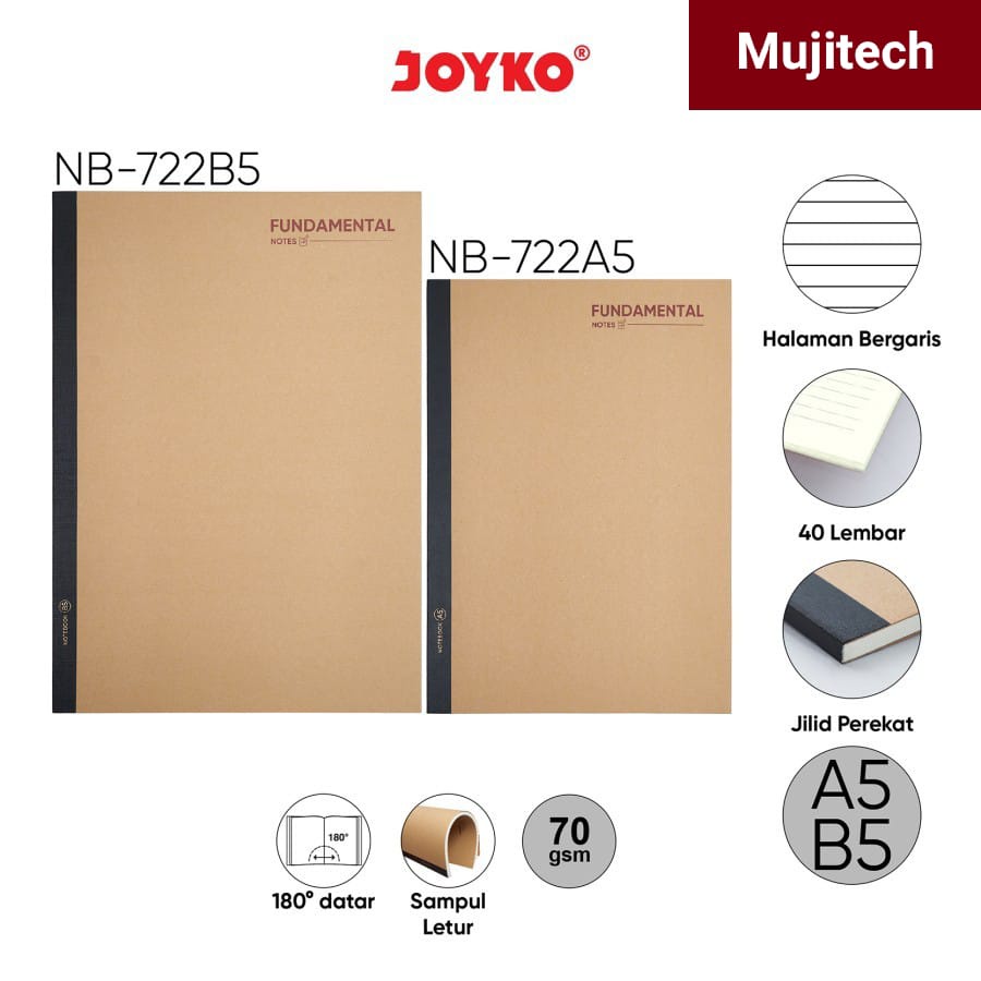 

BUKU TULIS CATATAN NB 722 (1 SET 2 PCS) NOTEBOOK JOYKO