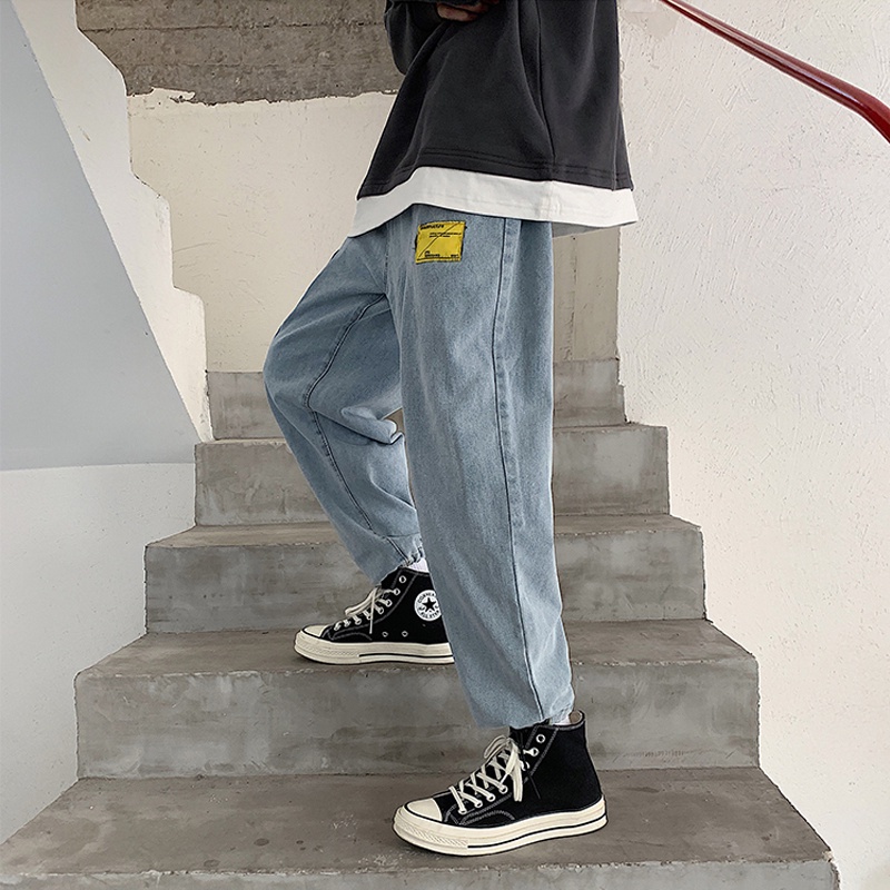 Celana jeans korean style pria straight jeans celana oversize Kuliot jeans Pria dewasa murah loose jeans pria celana panjang pria dewasa baggy pants