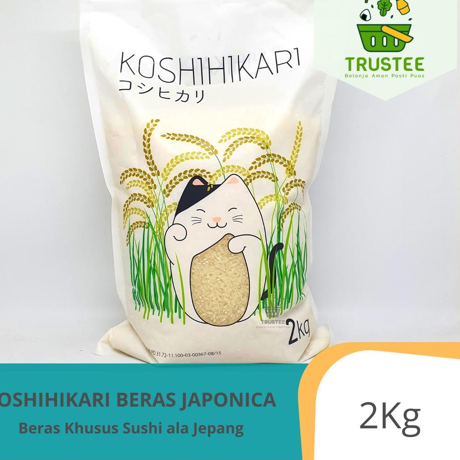 

➶ Beras Sushi Jepang 2kg Japonica Rice Gimbab Mentai Pulen Punel Koshihikari Okiniiri Koshikari ✥