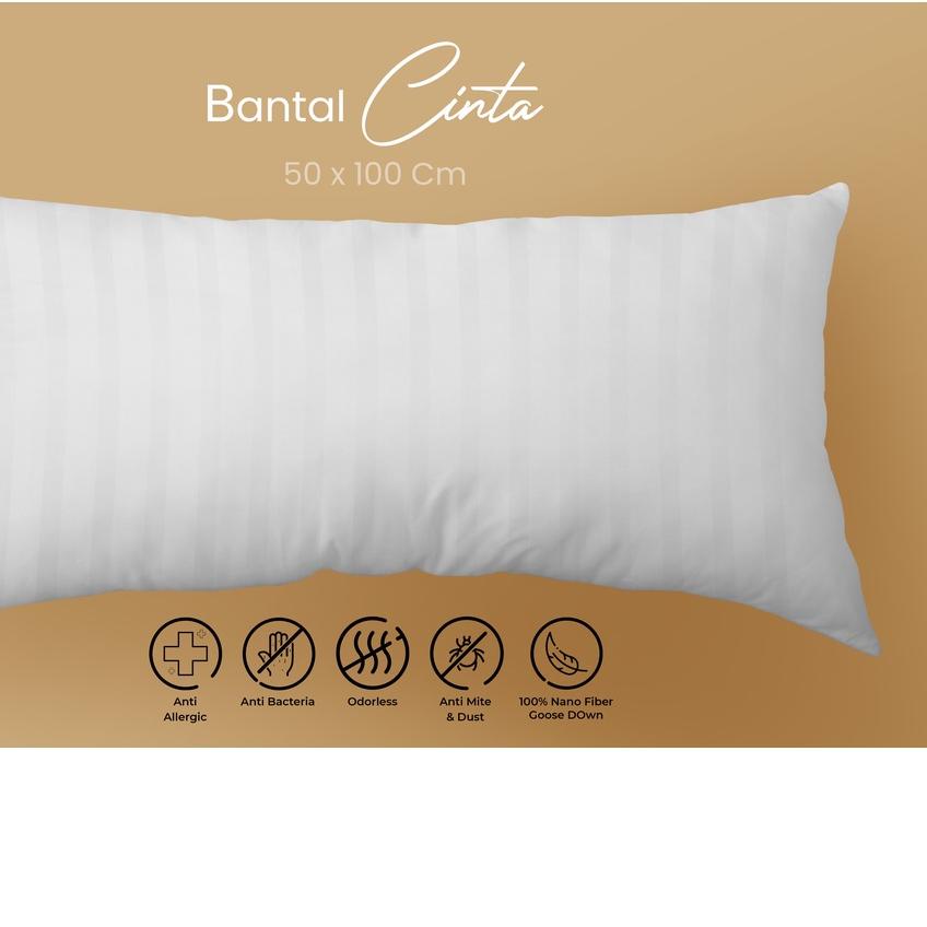 ☋ Bantal Tidur Cinta Panjang Isian Silikon & Bulu Angsa Ukuran Jumbo  By Kimsi Original 100% ™