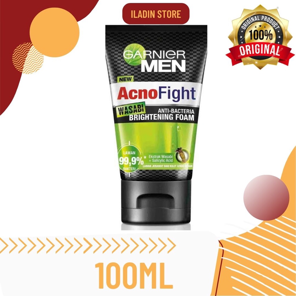 Garnier Men Wasabi Brightening *100 ml* (Lawan Jerawat &amp; Kusam)