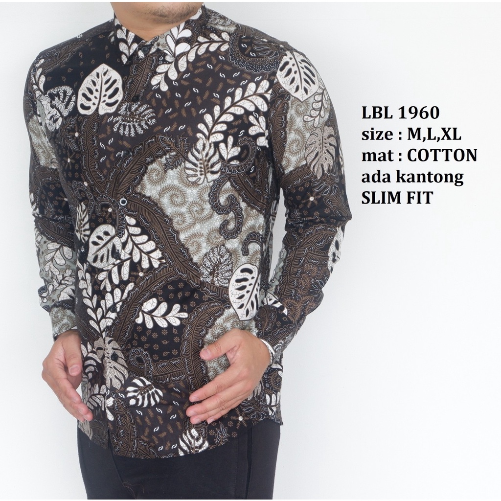 KEMEJA BATIK PRIA SLIM FIT BAJU BATIK PRIA SLIM FIT PREMIUM LBL1960