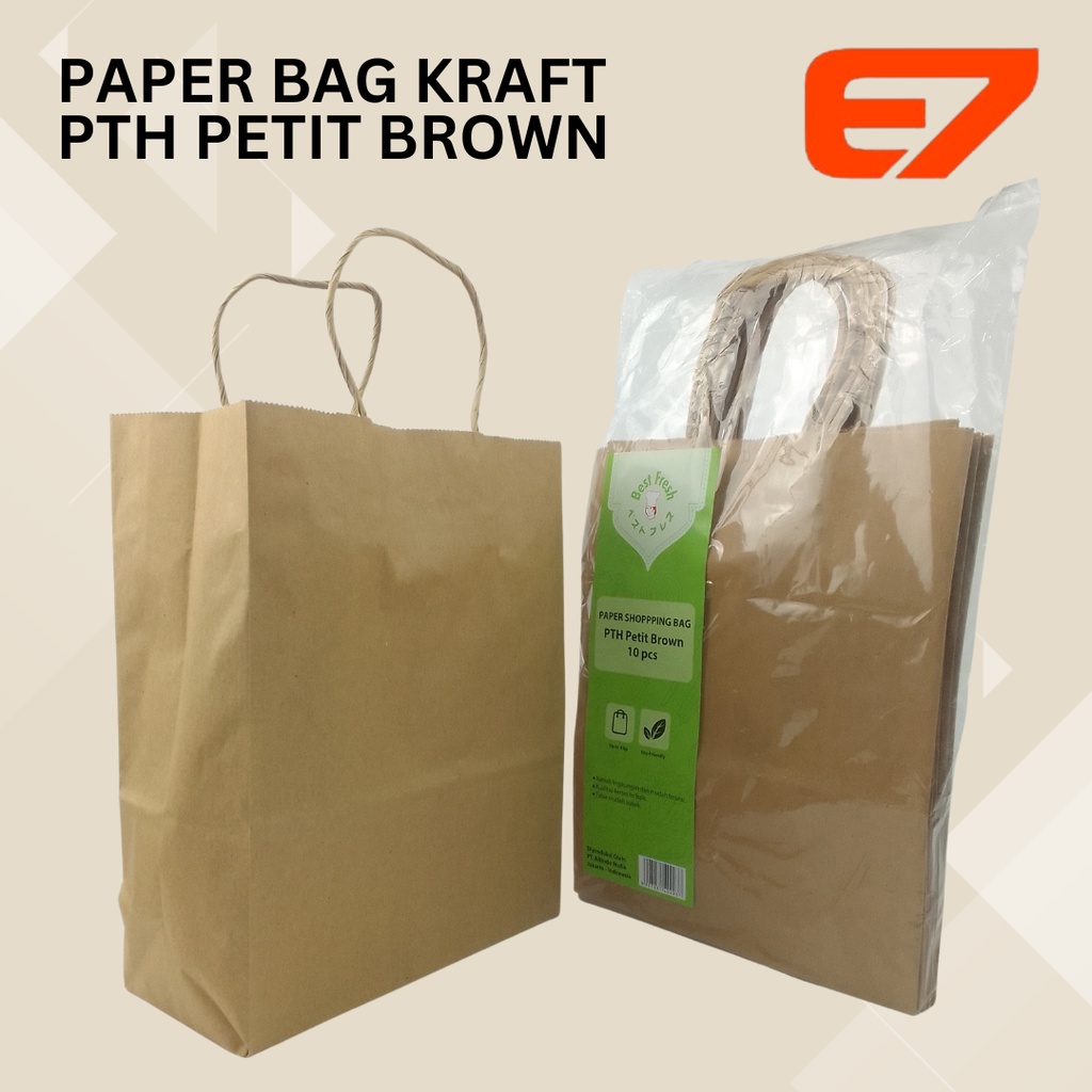 

Paper Bag Handle Kraft - Kantong Kertas - Shopping Bag - (10pcs)