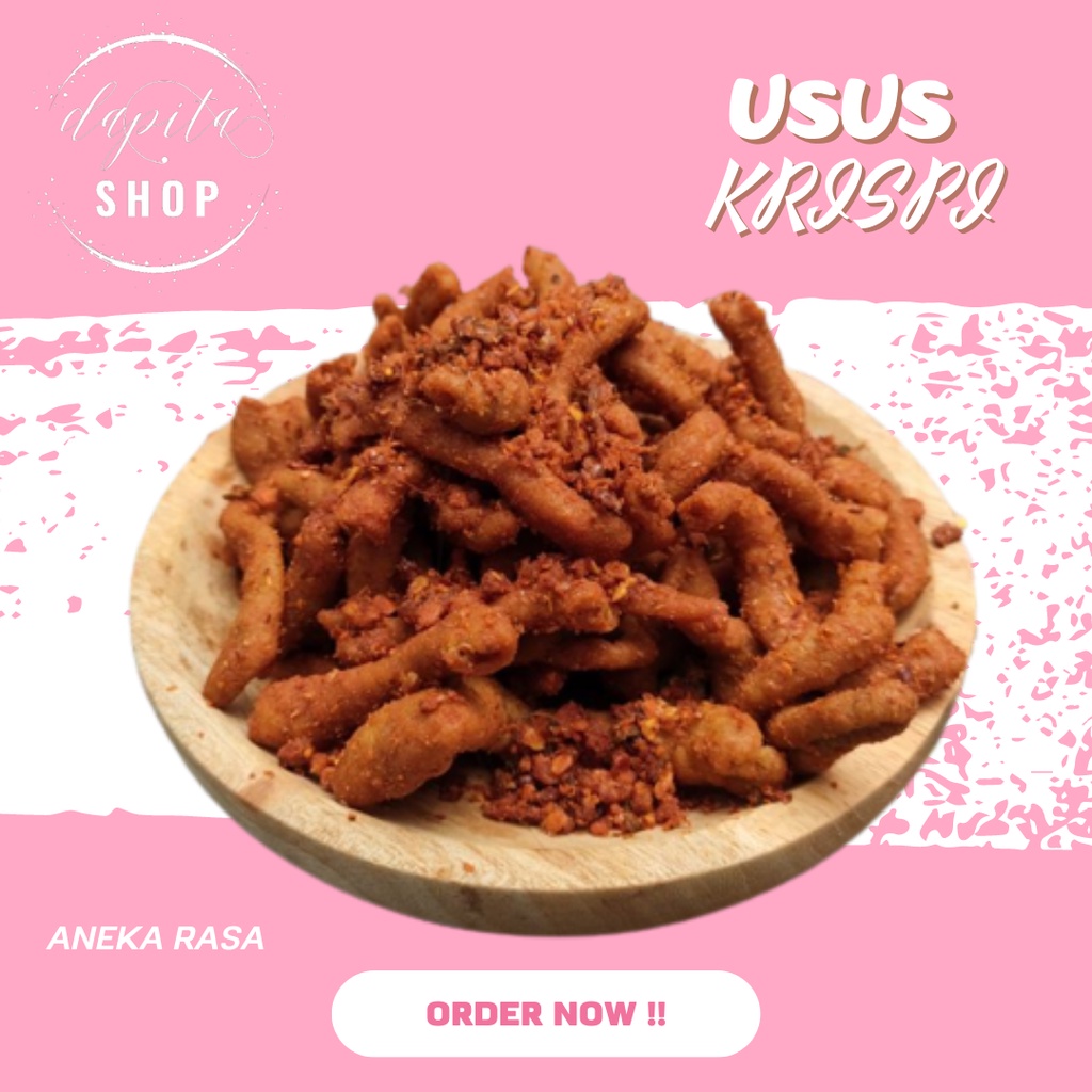 

Usus Kerispi / Usus Krispi / Usus Kering / Goreng / Cemilan / Snack Aneka Rasa Murah Dan Lengkap