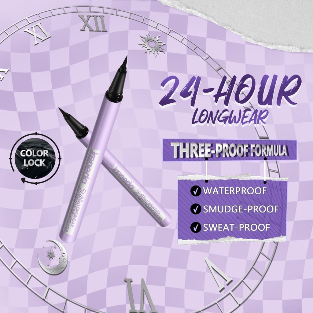 ORIGINAL IRENEDA 24h Longwear Liquid Eyeliner Pen Anti Air Tahan Lama IR01