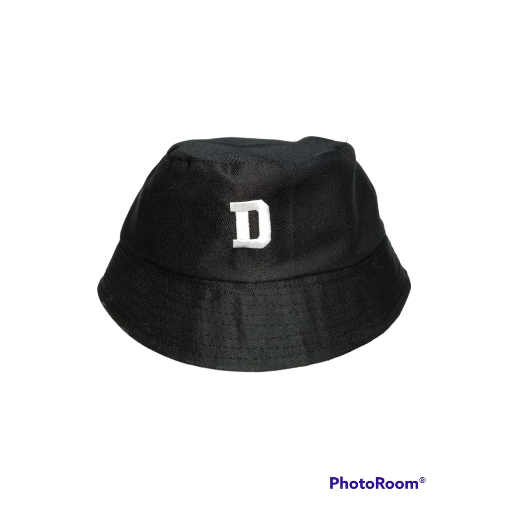 BUCKET HAT ALPHABET / BUCKET HAT BORDIR HURUF A-Z UNISEX REMAJA DEWASA