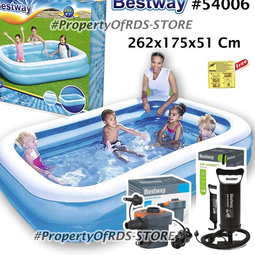 Bestway 54006 Kolam Renang Anak / Dewasa Murah Jumbo 2 Meter Rectangular Pool STOK TERBATAS