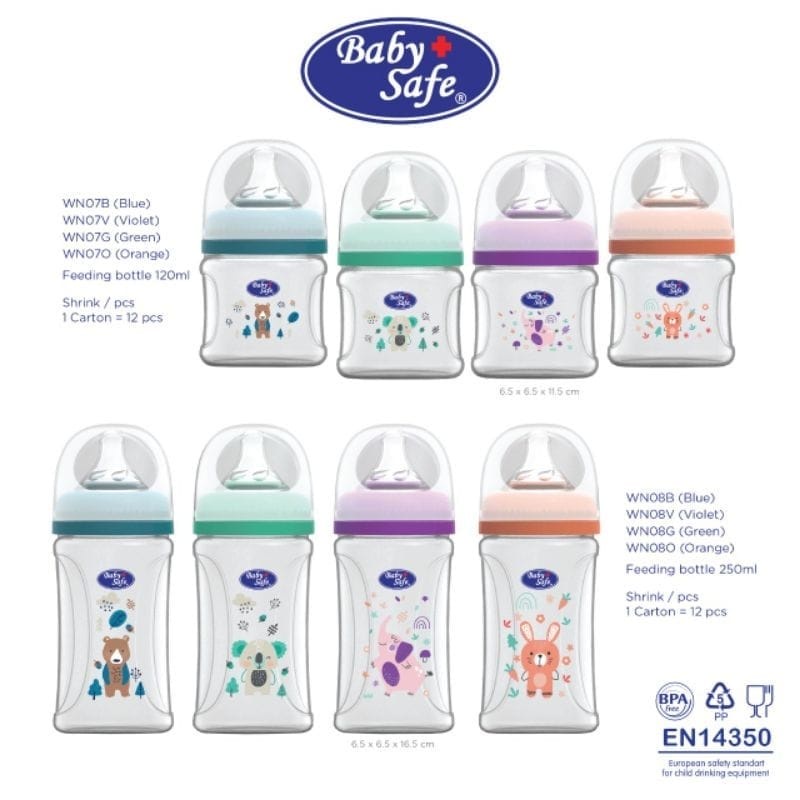 BABY SAFE bottle botol susu wide neck WN07 120ml WN08 250ml