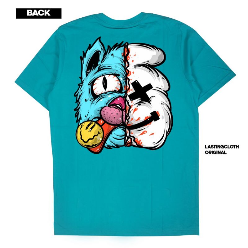 MILIKI KAOS Distro Lasting T-shirt Riven Logo Animasi - Hijau Tosca