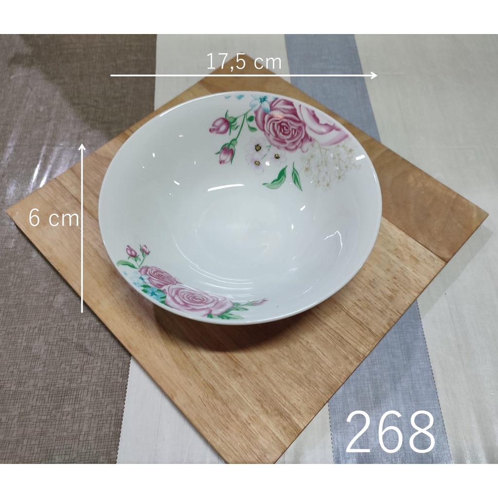 Mangkok Keramik / Mangkok Cantik / Mangkok Shabby / Mangkok Kembang / Mangkok Motif Bunga