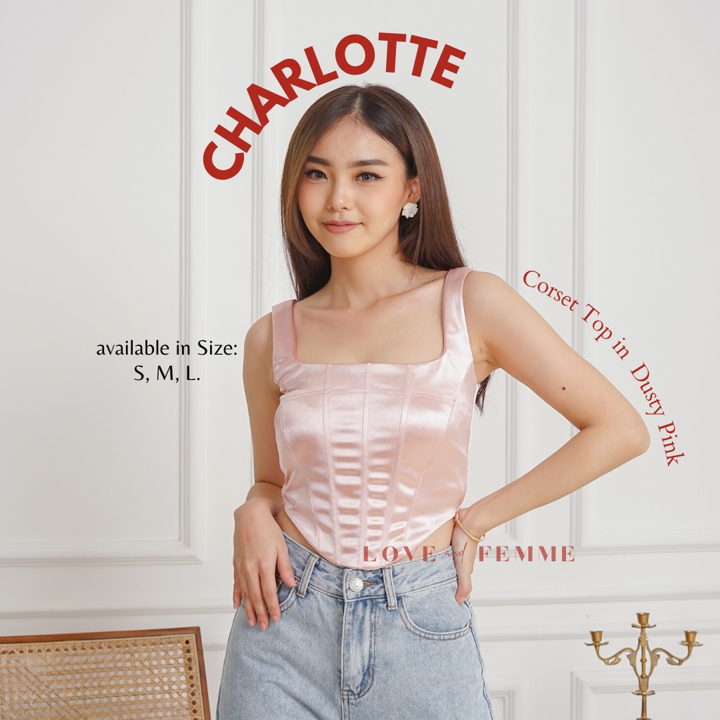 Charlotte Satin Corset Top