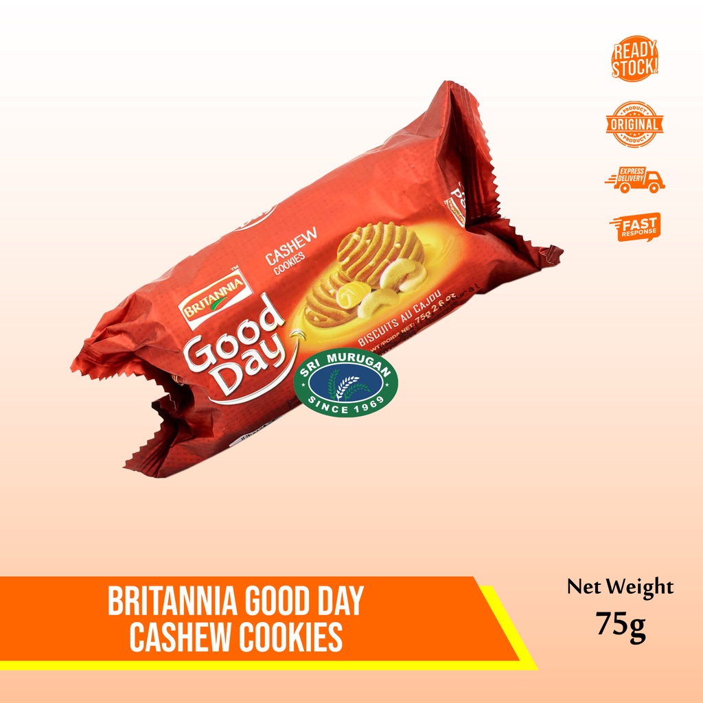 

BRITANNIA GOOD DAY CASHEW COOKIES 75g