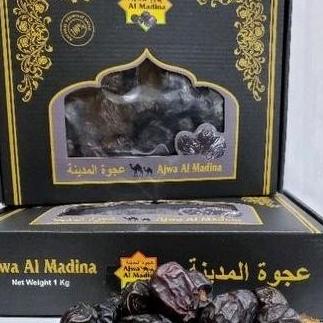 

KURMA BUAH-BUAHAN KURMA AJWA PREMIUM JUMBO ORIGINAL 1KG KEMASAN DUS EL09I09A82L