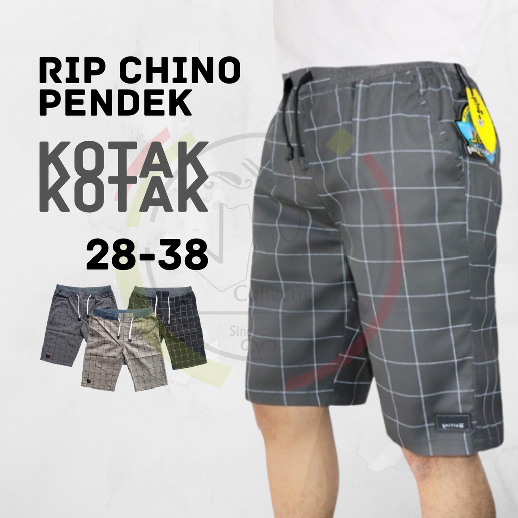 Celana Pendek Rip Kotak Celana Kolor Chino Pendek Pria 28 Sampai 38