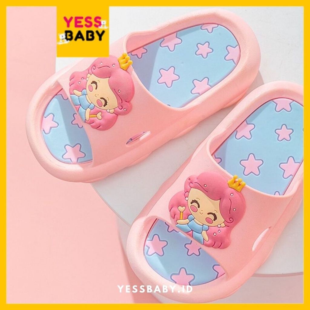 [COD] YESSBABY TWINKLE STARS Sandal Slop Anak Laki-laki Perempuan Cewek Motif Karakte Lucu Termurah Sepatu Import Fashion Terbaru Kekinian